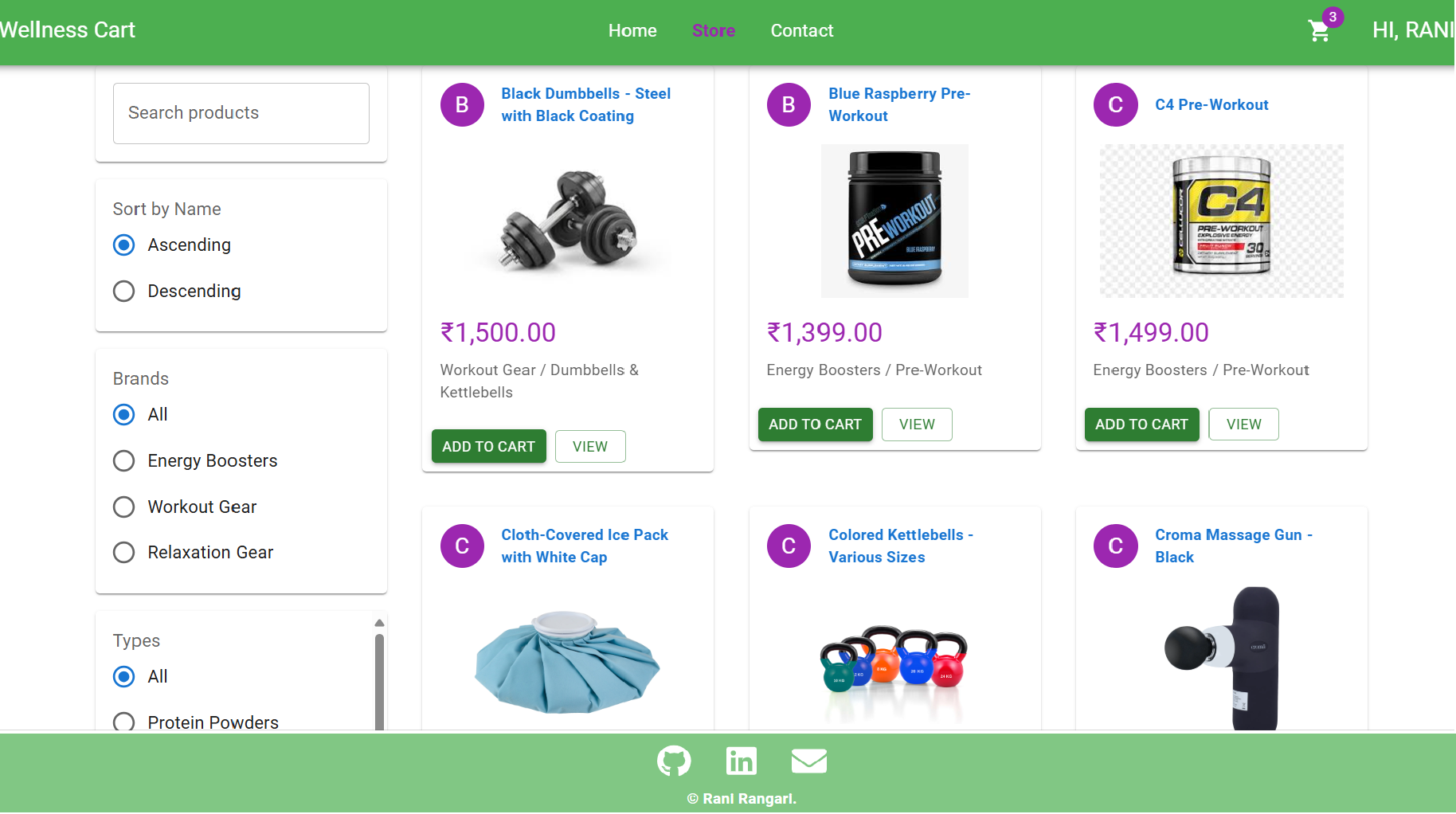 Ecommerce CRUD App preview 2