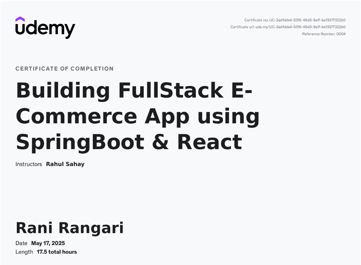 Ecommerce CRUD App spotlight